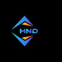 hnd astratto tecnologia logo design su nero sfondo. hnd creativo iniziali lettera logo concetto. vettore