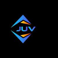 juv astratto tecnologia logo design su nero sfondo. juv creativo iniziali lettera logo concetto. vettore