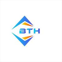 bth astratto tecnologia logo design su bianca sfondo. bth creativo iniziali lettera logo concetto. vettore