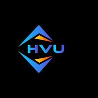 hvu astratto tecnologia logo design su nero sfondo. hvu creativo iniziali lettera logo concetto. vettore