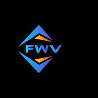 fwv astratto tecnologia logo design su nero sfondo. fwv creativo iniziali lettera logo concetto. vettore