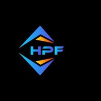 hpf astratto tecnologia logo design su nero sfondo. hpf creativo iniziali lettera logo concetto. vettore