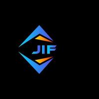jif astratto tecnologia logo design su nero sfondo. jif creativo iniziali lettera logo concetto. vettore