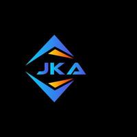 jka astratto tecnologia logo design su nero sfondo. jka creativo iniziali lettera logo concetto. vettore