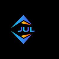 luglio astratto tecnologia logo design su nero sfondo. luglio creativo iniziali lettera logo concetto. vettore