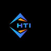 hti astratto tecnologia logo design su nero sfondo. hti creativo iniziali lettera logo concetto. vettore