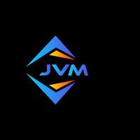 jvm astratto tecnologia logo design su nero sfondo. jvm creativo iniziali lettera logo concetto. vettore