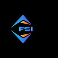 fsi astratto tecnologia logo design su nero sfondo. fsi creativo iniziali lettera logo concetto. vettore