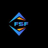 fsf astratto tecnologia logo design su nero sfondo. fsf creativo iniziali lettera logo concetto. vettore