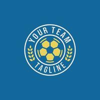 illustrazione vettoriale di design del logo dell'emblema della squadra di calcio