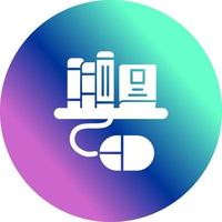 digitale biblioteca vettore icona