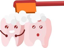 dente scarabocchi. dente illustrazione. dente estrazione. spazzola denti. Tirare denti. cavità. carino denti vettore