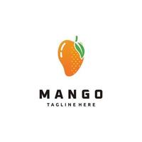 Mango logo design icona frutta vettore modello