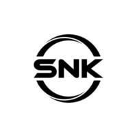 snk lettera logo design nel illustrazione. vettore logo, calligrafia disegni per logo, manifesto, invito, eccetera.