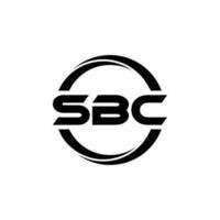 sbc lettera logo design nel illustrazione. vettore logo, calligrafia disegni per logo, manifesto, invito, eccetera.