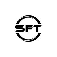 sft lettera logo design nel illustrazione. vettore logo, calligrafia disegni per logo, manifesto, invito, eccetera.