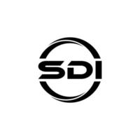 sdi lettera logo design nel illustrazione. vettore logo, calligrafia disegni per logo, manifesto, invito, eccetera.