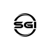 sgi lettera logo design nel illustrazione. vettore logo, calligrafia disegni per logo, manifesto, invito, eccetera.