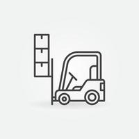 carrello elevatore a forca vettore concetto schema minimo icona o simbolo