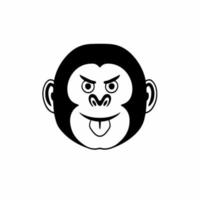 scimmia testa logo. tatuaggio design. animale stampino vettore illustrazione.