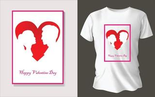 san valentino giorno speciale tee camicia design vettore