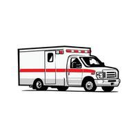 ambulanza vettore lato Visualizza isolato. ambulanza vettore arte illustrazione