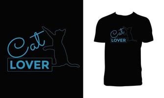 design creativo della maglietta del gatto. vettore