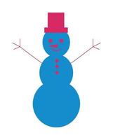 vettore illustrazione di pupazzo di neve