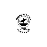 logo surf ed emblemi per surf club. illustrazione vettoriale per il design di logo e t-shirt