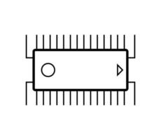 vettore illustrazione di lineare microcircuito