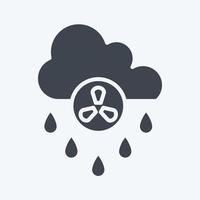 icona acido pioggia. relazionato per ambiente simbolo. glifo stile. semplice illustrazione. conservazione. terra. pulito vettore