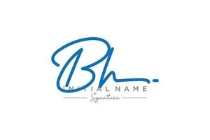 iniziale bh firma logo modello vettore. mano disegnato calligrafia lettering vettore illustrazione.