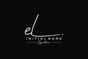 iniziale EL firma logo modello vettore. mano disegnato calligrafia lettering vettore illustrazione.