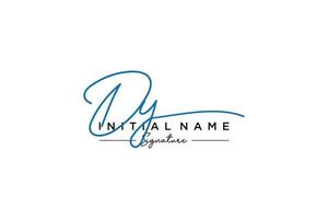 iniziale dy firma logo modello vettore. mano disegnato calligrafia lettering vettore illustrazione.