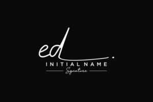 iniziale ed firma logo modello vettore. mano disegnato calligrafia lettering vettore illustrazione.