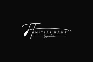 iniziale fi firma logo modello vettore. mano disegnato calligrafia lettering vettore illustrazione.