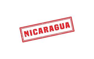 Nicaragua francobollo gomma da cancellare con grunge stile su bianca sfondo vettore