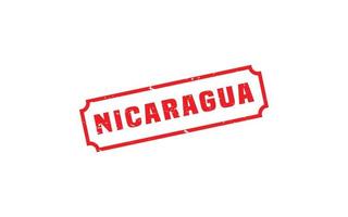 Nicaragua francobollo gomma da cancellare con grunge stile su bianca sfondo vettore