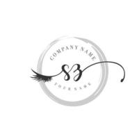 iniziale sz logo grafia bellezza salone moda moderno lusso monogramma vettore