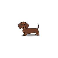 carino bassotto cane cioccolato e abbronzatura cartone animato, vettore illustrazione