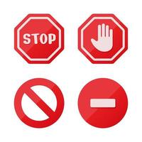 segnale di stop icona notifiche che non fanno nulla. isolare su sfondo bianco. vettore