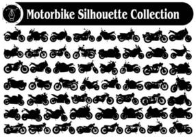 Vintage ▾ motocicletta e moderno motociclo sagome collezione vettore