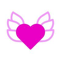 cuore icona duotone rosa stile San Valentino illustrazione vettore elemento e simbolo Perfetto.