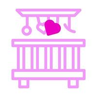 letto icona duotone rosa stile San Valentino illustrazione vettore elemento e simbolo Perfetto.