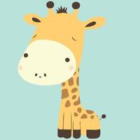 animale corpo mammifero carino giraffa vettore