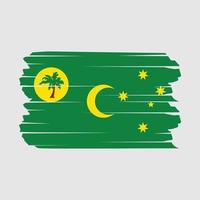 cocos isole bandiera spazzola vettore