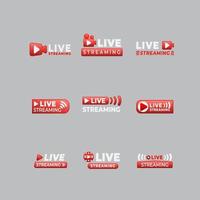 modello di logo in streaming live vettore