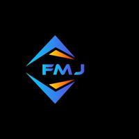 fmj astratto tecnologia logo design su nero sfondo. fmj creativo iniziali lettera logo concetto. vettore
