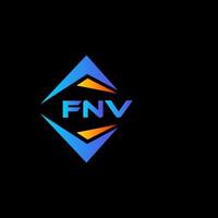 fnv astratto tecnologia logo design su nero sfondo. fnv creativo iniziali lettera logo concetto. vettore