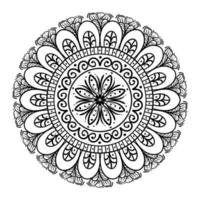 mandala circolare su sfondo bianco, mandala di lusso vintage vettore